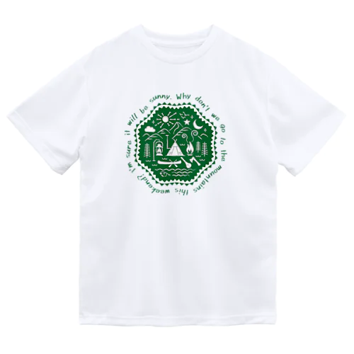 camp site（forest green） ドライTシャツ