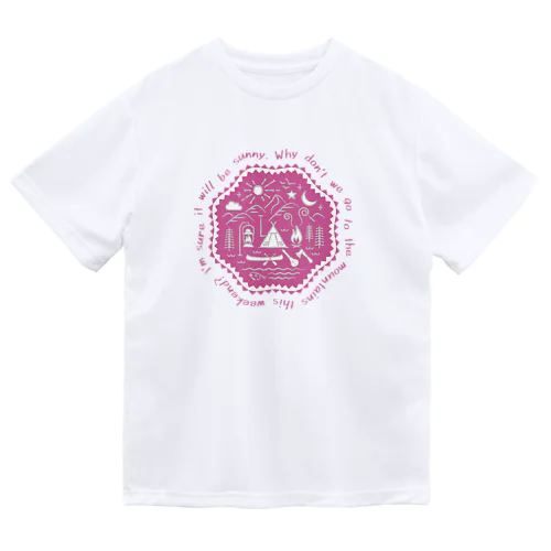 camp site（peach） ドライTシャツ