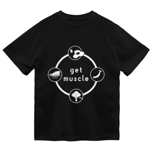 get muscle（サークルホワイト） Dry T-Shirt