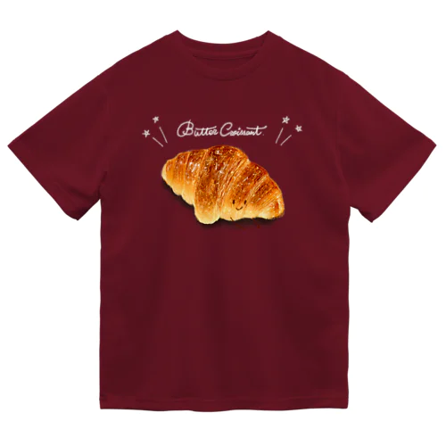 バタークロワッサン　白色チョークver ドライTシャツ