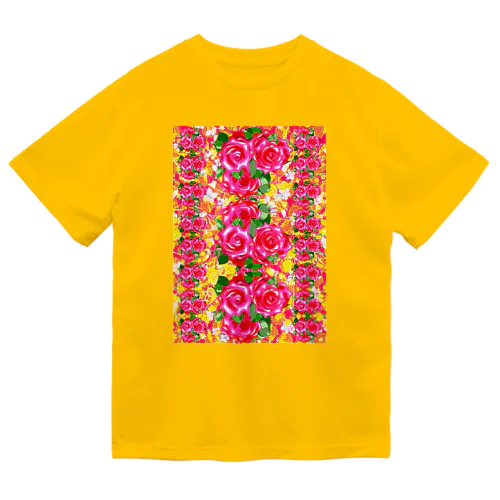 ✨🌹✨ユラクラカンの　　薔薇　イエロー✨🌹✨ ドライTシャツ