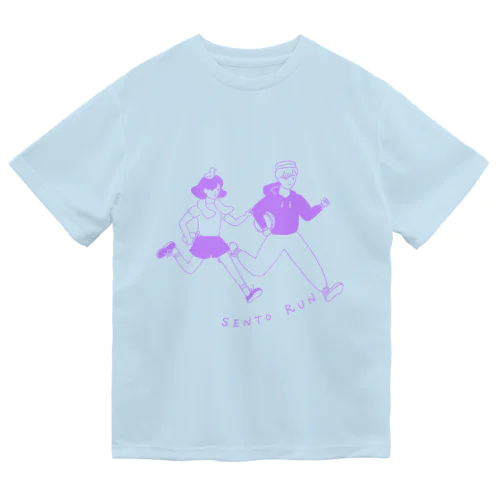 銭湯ランTシャツ ライトブルー Dry T-Shirt