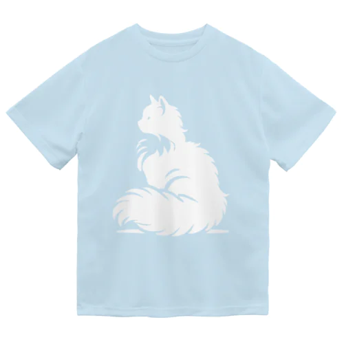 猫xもふもふxシルエット ドライTシャツ