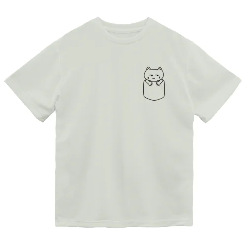 ポケット猫 ドライTシャツ