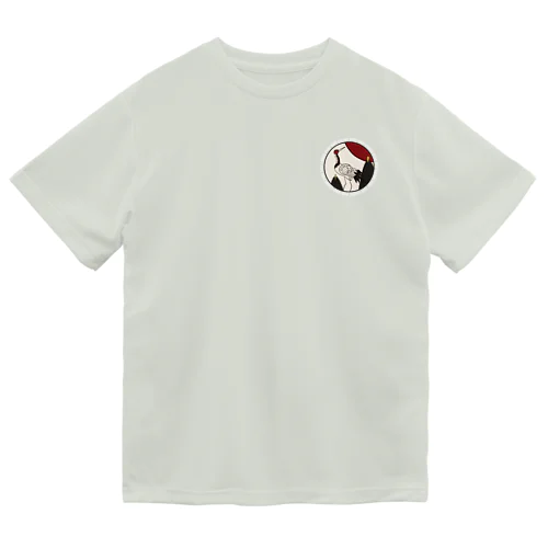 Hanafuda January Design "Pine and Crane" 一月の花札「松に鶴」 ドライTシャツ