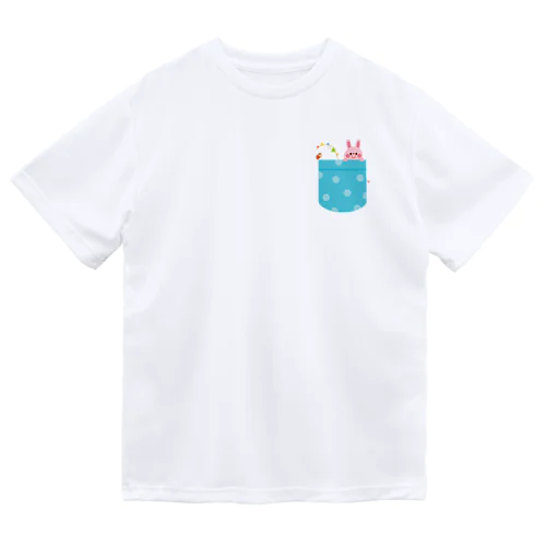 Pocket * うさぎ ドライTシャツ