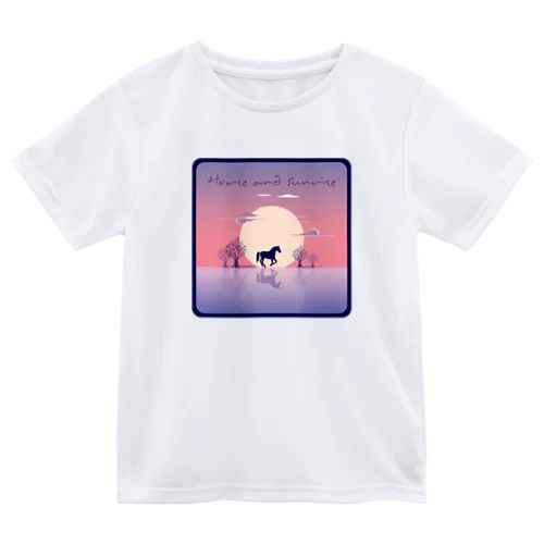 Horse and Sunrise　ladies Dry T-Shirt