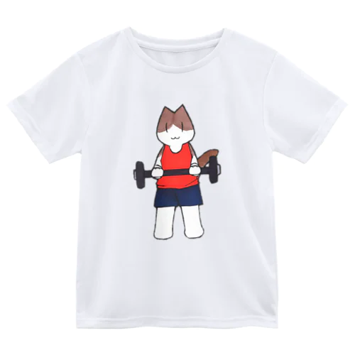 フィットネスにゃんこ 上げる Dry T-Shirt