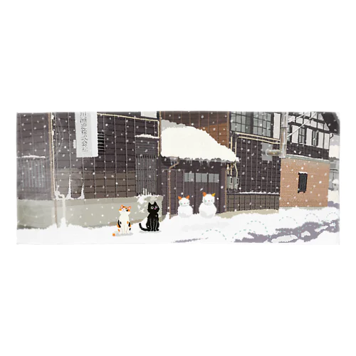 たびねこ/雪の酒蔵/タオル用 Face Towel
