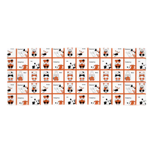 totecocoのレトロ包装紙 Face Towel