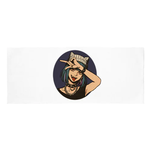 Rock girl なのぢゃ Face Towel