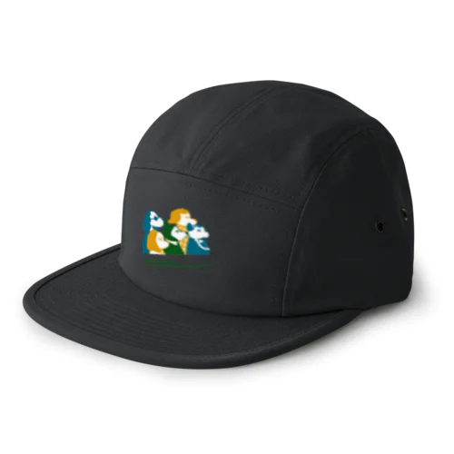 犬の群像（暗） 5 Panel Cap