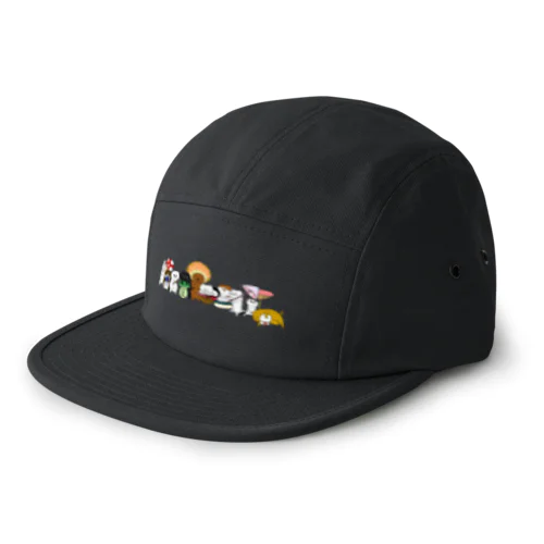 猫とキノコと時々犬 5 Panel Cap