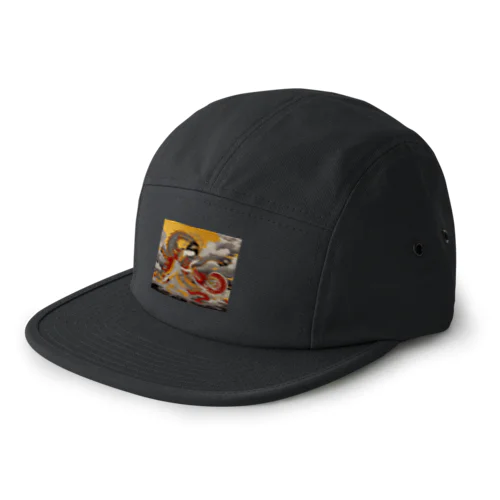 赤龍を従えた女神 5 Panel Cap