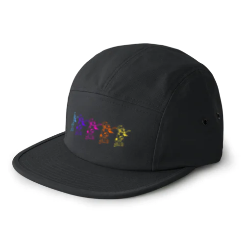 歌川国芳　踊る猫又　ネオンカラー版 5 Panel Cap