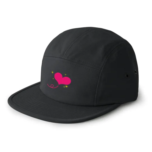 かわいいハートキラキラ 5 Panel Cap