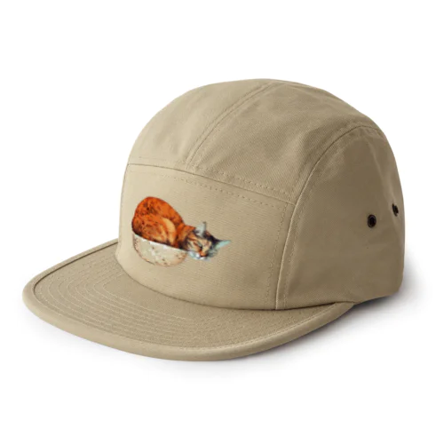 カゴに入りきらなかった猫様 5 Panel Cap