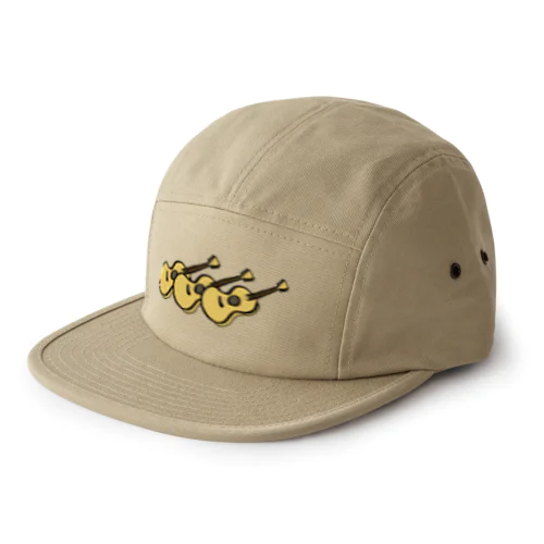 アコースティックギター×3 5 Panel Cap