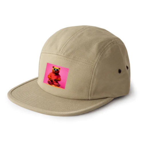 メガネっクマ⑤ 5 Panel Cap