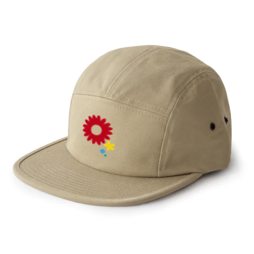 カラフルな花 5 Panel Cap