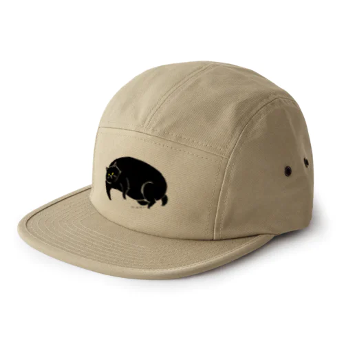 ふてぶてしいクロねこ 5 Panel Cap