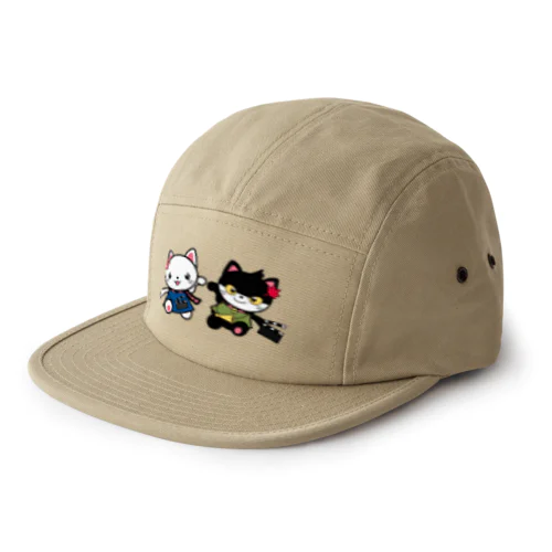 きねまねき　２匹いっしょ 5 Panel Cap