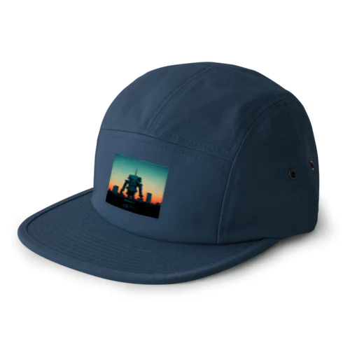 大きくて不気味なロボットのある夕景 5 Panel Cap