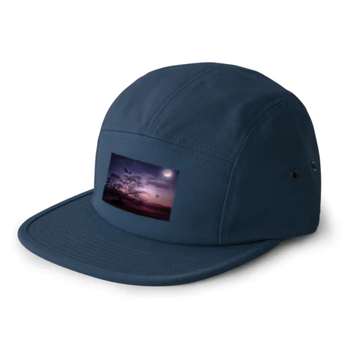 美しい夕暮れ時 5 Panel Cap