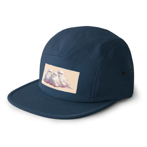 白いセキセイインコ 5 Panel Cap