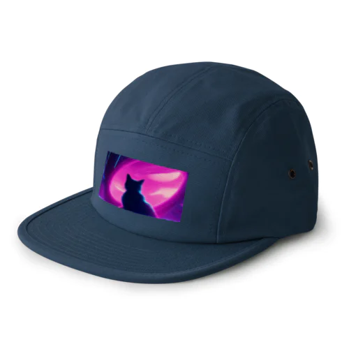 空に思いはせる猫 5 Panel Cap