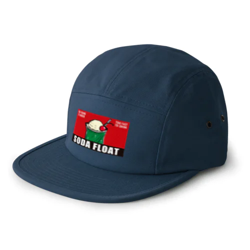 「原宿80's系 ソーダフロート A」 【クリームソーダ 】【メロンソーダ】 5 Panel Cap