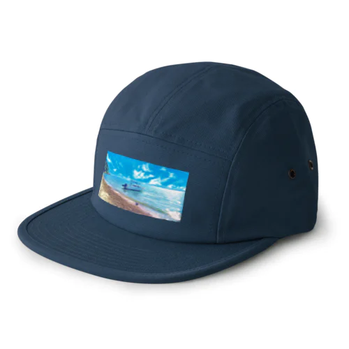 常夏の海とサッカーボール 5 Panel Cap