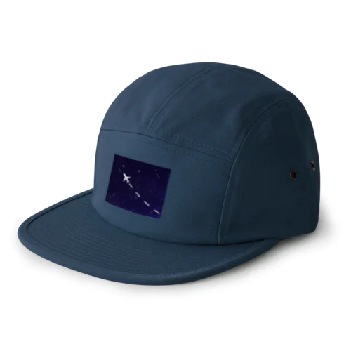 jet stream GALAXY 夜の飛行機星空 5 Panel Cap