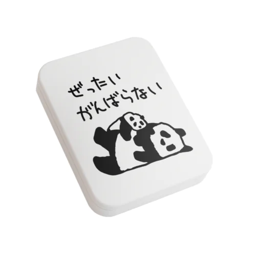 がんばらないよ【パンダ】 Flat Tin Case