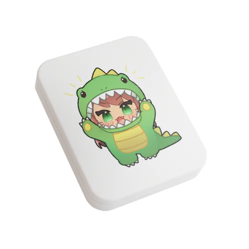つよつよ翡翠サウルス Flat Tin Case