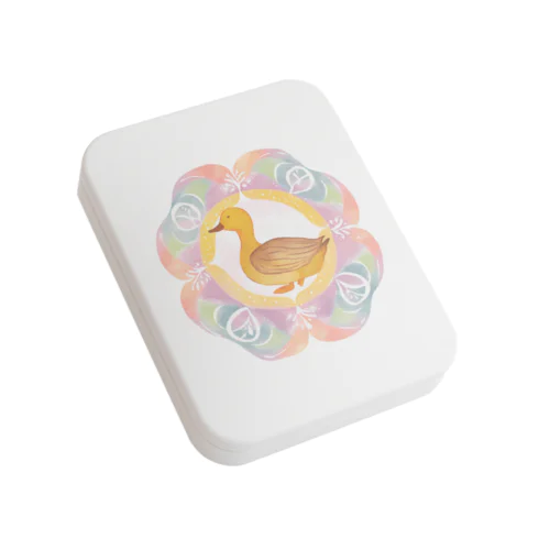 パステル夢アート鴨comoちゃん Flat Tin Case