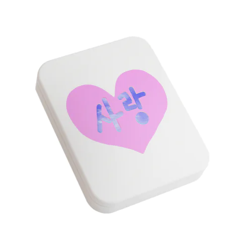 사랑 ~愛~ ハングルデザイン Flat Tin Case