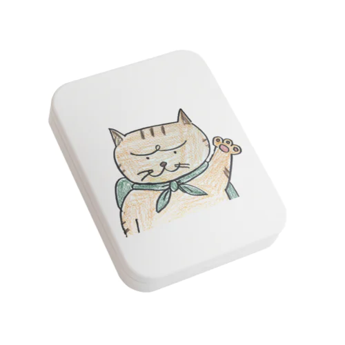 お出かけ茶トラくん Flat Tin Case
