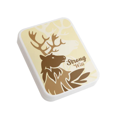 強い意志のトナカイ Flat Tin Case