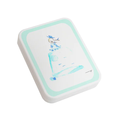 涼しげゼリーと女の子のフラット缶ケース Flat Tin Case