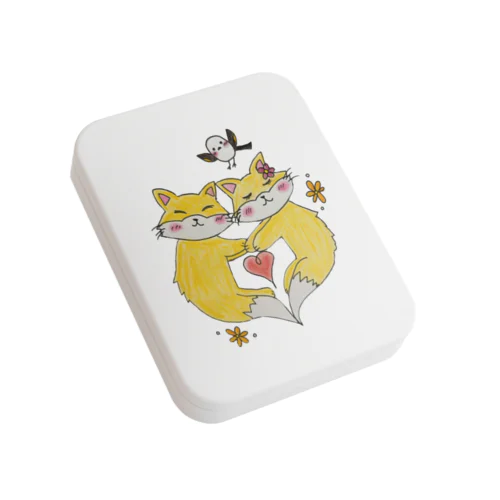 きつねハート Flat Tin Case