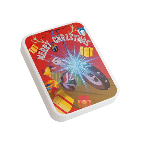 おいらのクリスマス　バイク Flat Tin Case
