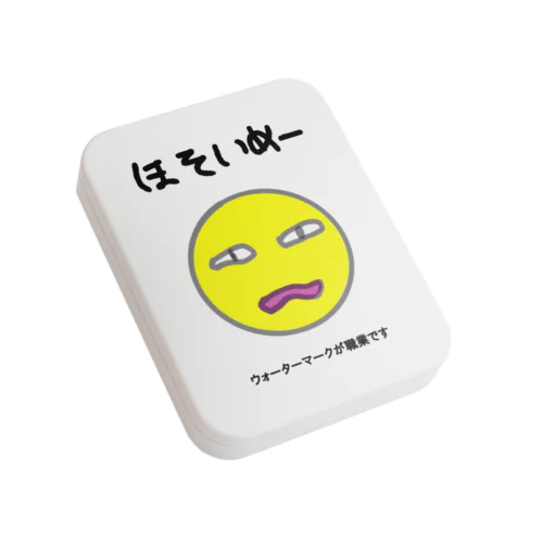 キャンディ配る用に！ほそいめーご挨拶缶ケース Flat Tin Case