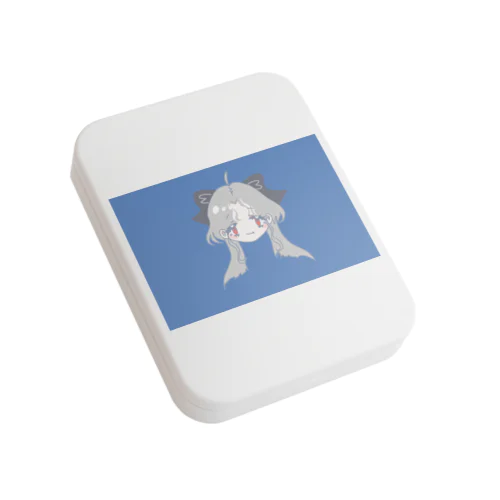 グレーの髪の女の子 Flat Tin Case