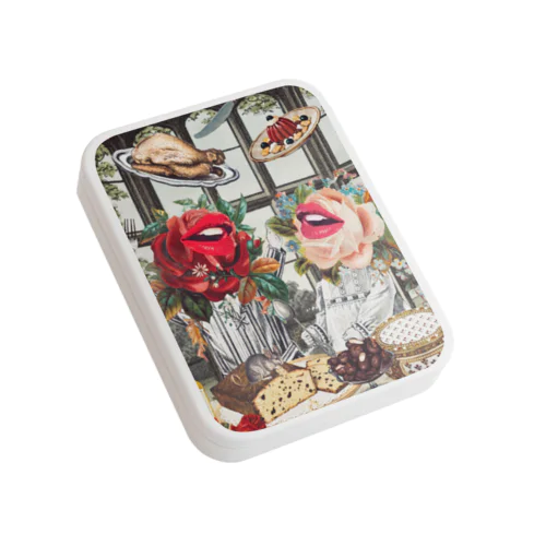薔薇のランチ Flat Tin Case