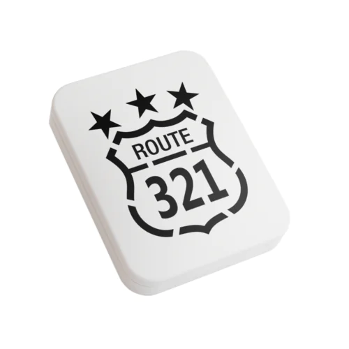 ROUTE321 BLACK Flat Tin Case