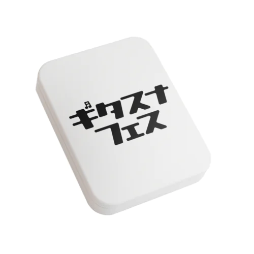 ギタスナフェス　黒正方形ロゴ Flat Tin Case