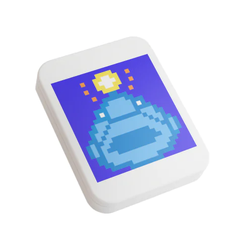 クエ＋あんこう（色付き）【ドット絵】 Flat Tin Case