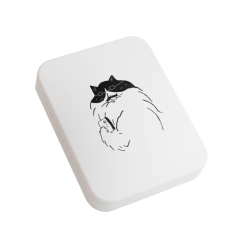 わしねこ　文豪 Flat Tin Case