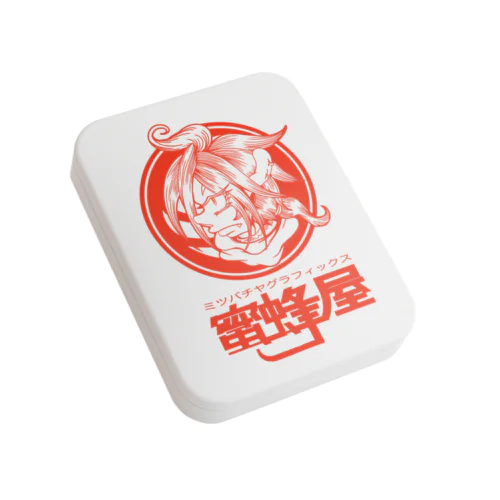 蜜蜂屋★ロゴ Flat Tin Case